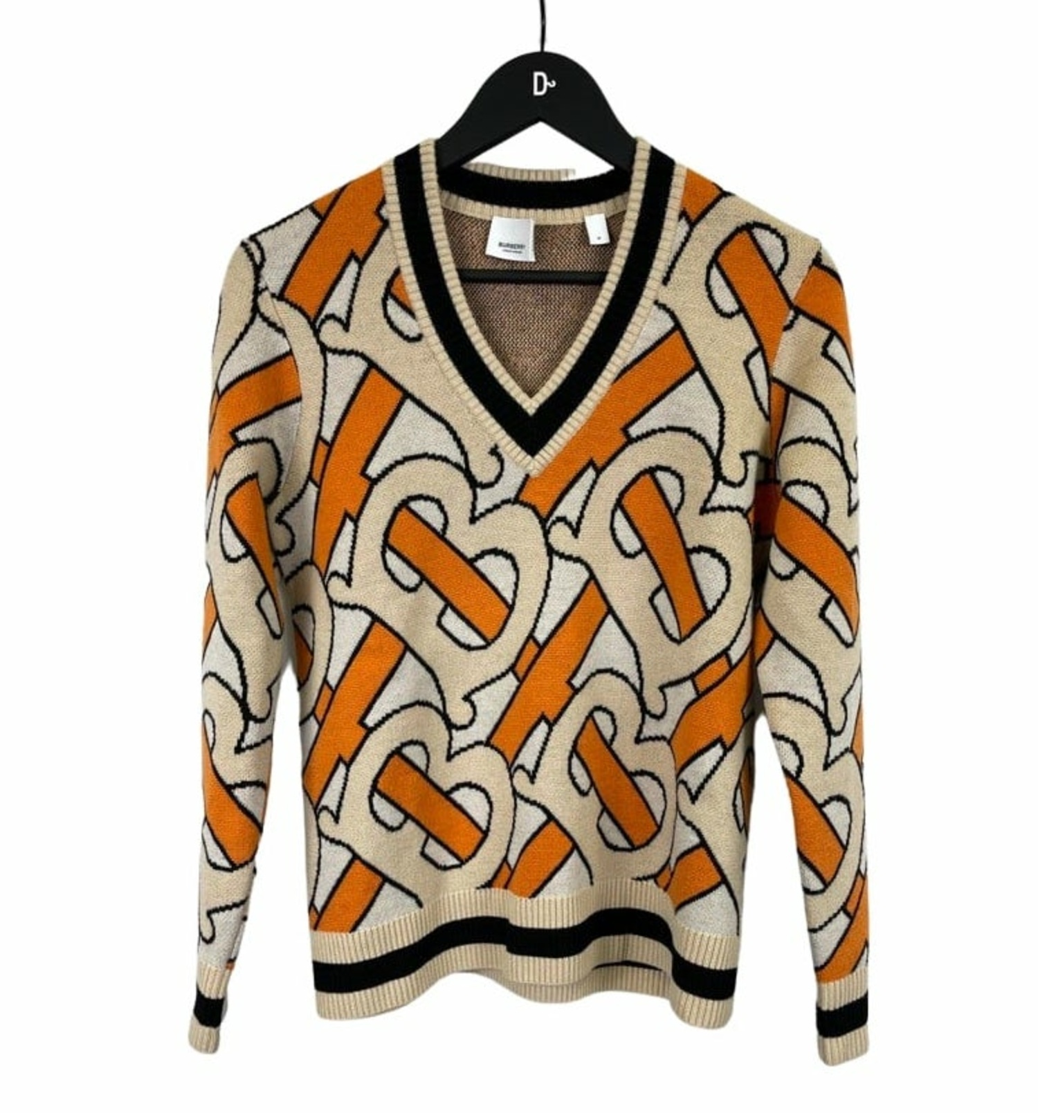 V-neck sweater Burberry - M, buy pre-owned at 330 EUR