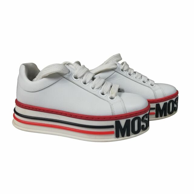 Leather Sneakers Moschino 36 buy pre owned at 150 EUR