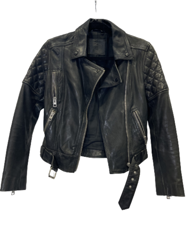 Leather Jacket Outwear All Saints 32 buy pre owned at 600 RON