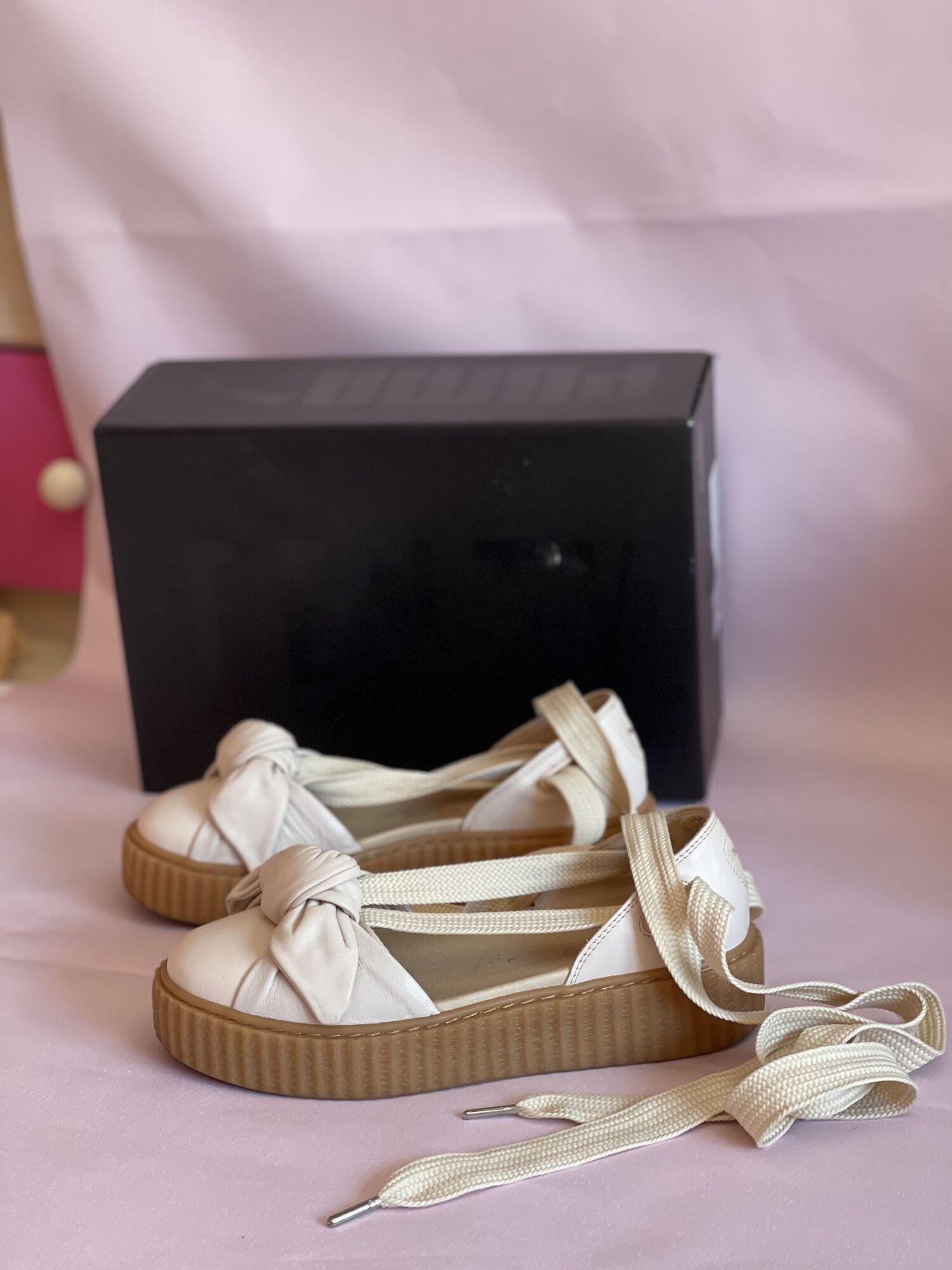 Leather Bow Creeper Espadrilles Fenty x Puma - IT 37.5, buy pre-owned at