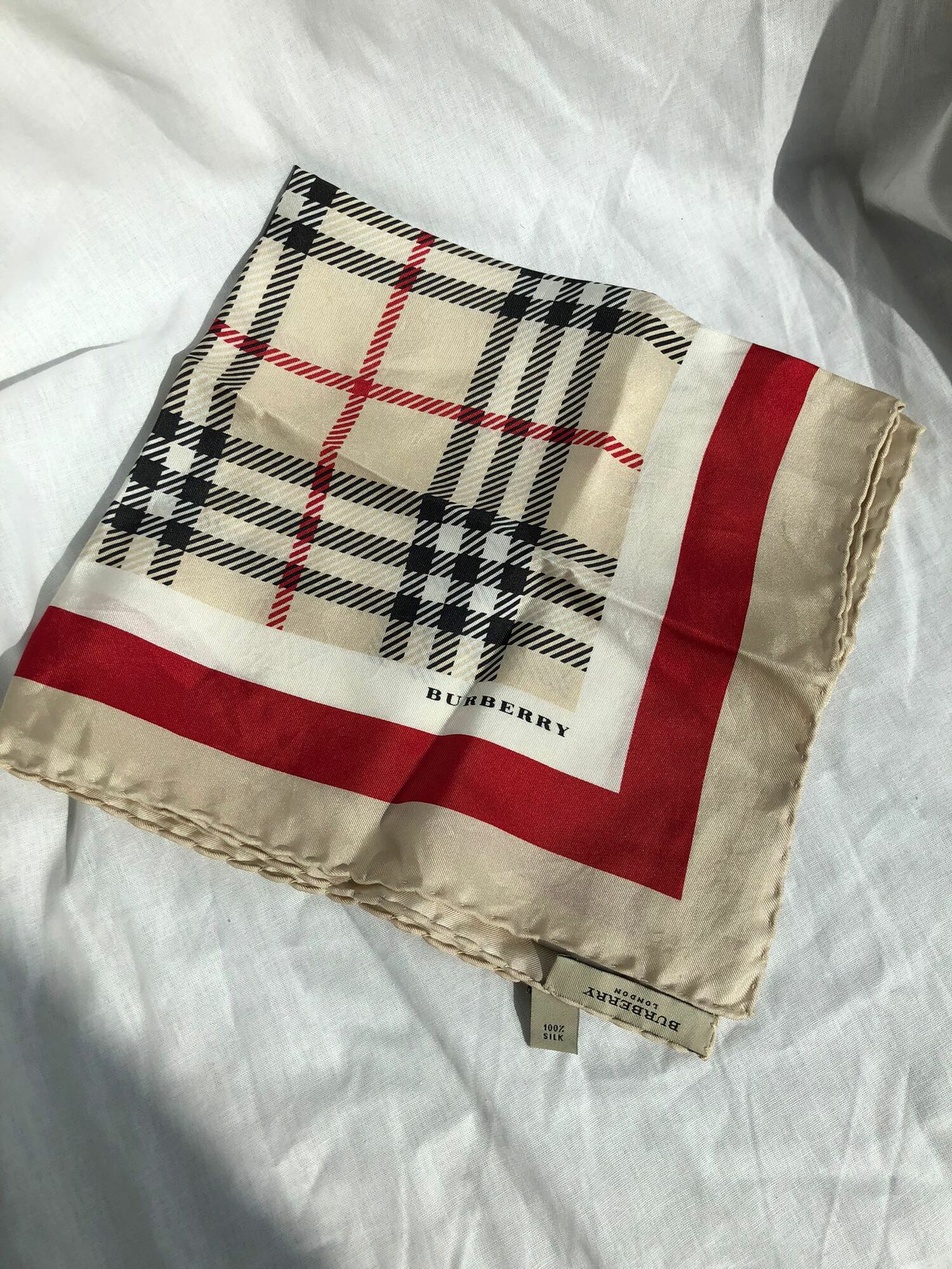 Silk Scarf Burberry, buy pre-owned at 80 EUR