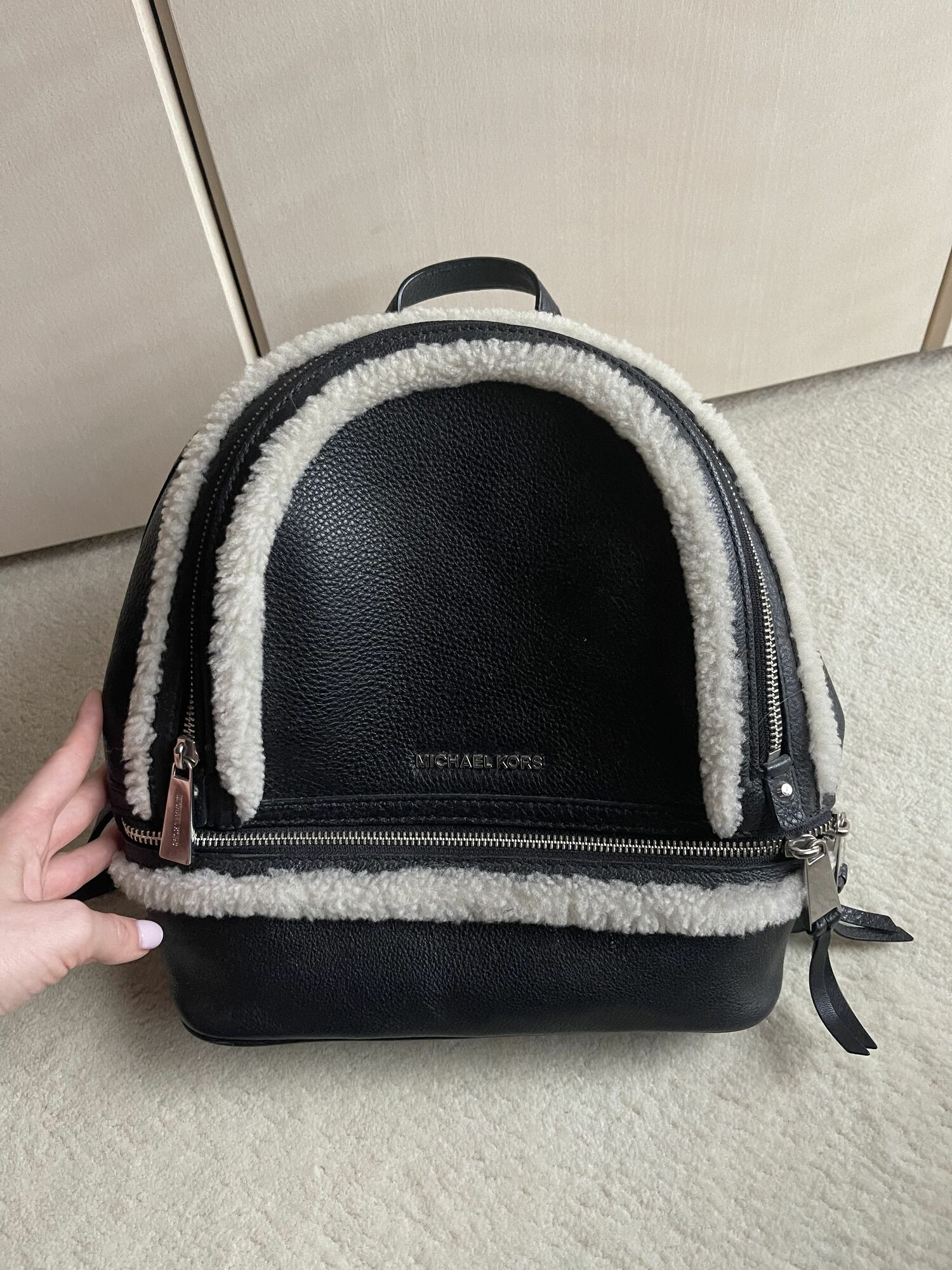 MICHAEL Michael Kors Rhea Faceted Stud Medium Leather Backpack |  Bloomingdale's