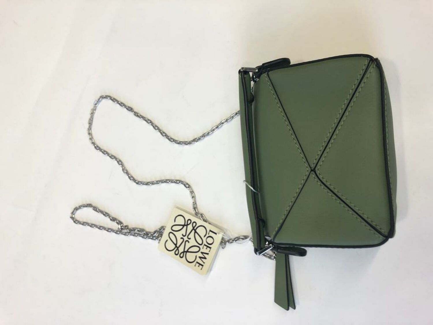 Loewe Puzzle Bag Leather Nano Green 1119041