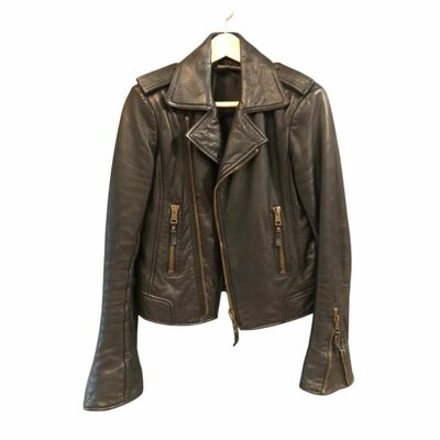 Balenciaga Brown Lambskin Leather Jacket  Size 40  Labellov  Buy and  Sell Authentic Luxury