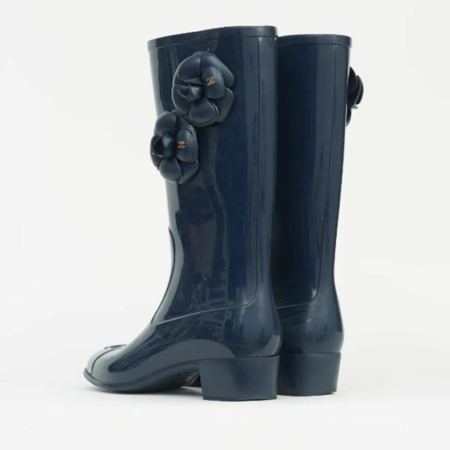 Chanel Collection rain boots 2022 Blue Navy blue Rubber ref.659944 - Joli  Closet