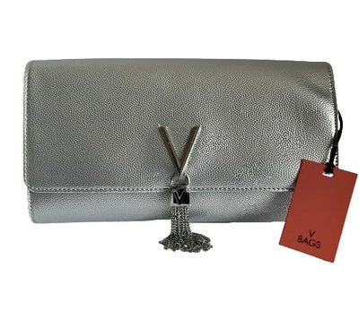 valentino silver clutch