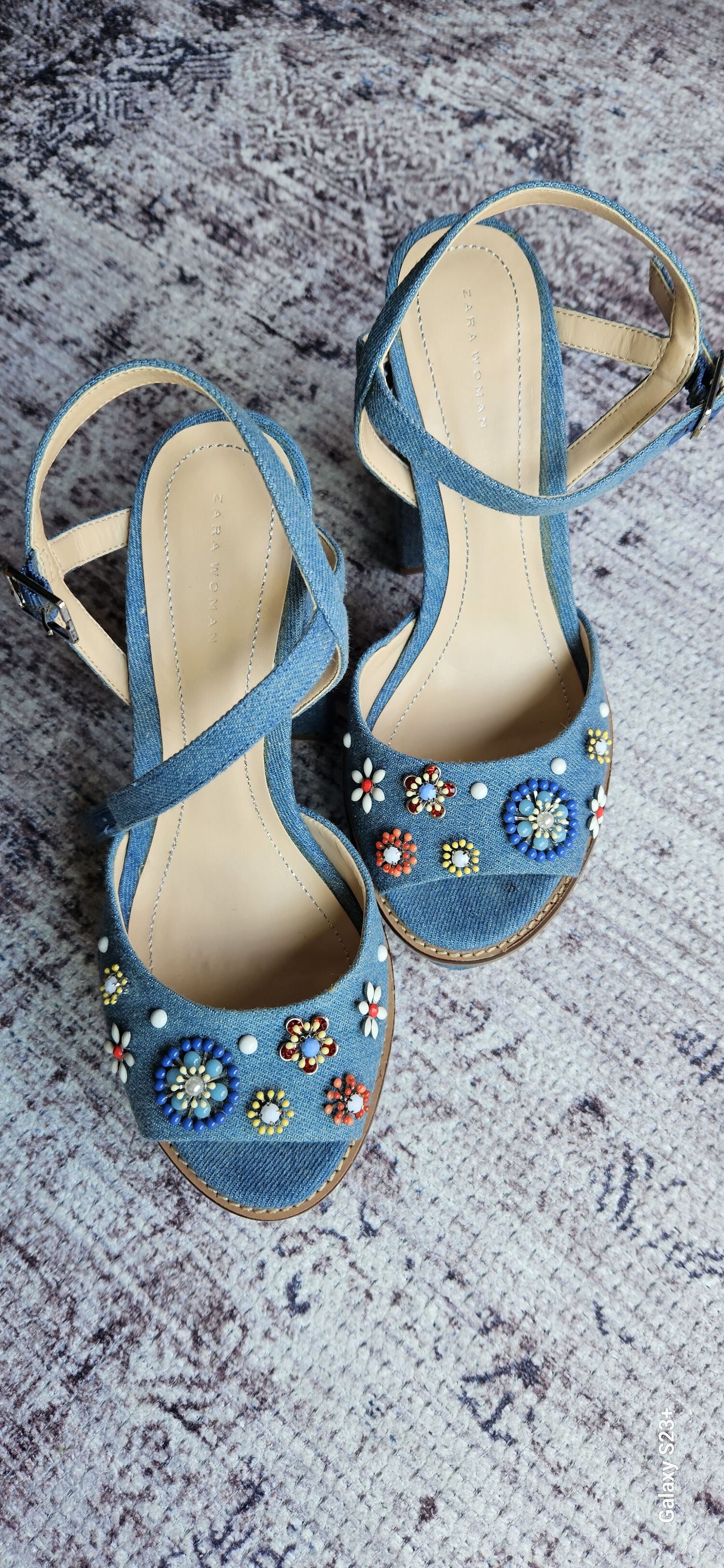 Zara Pink Platform Sandals. Used and still in good... - Depop